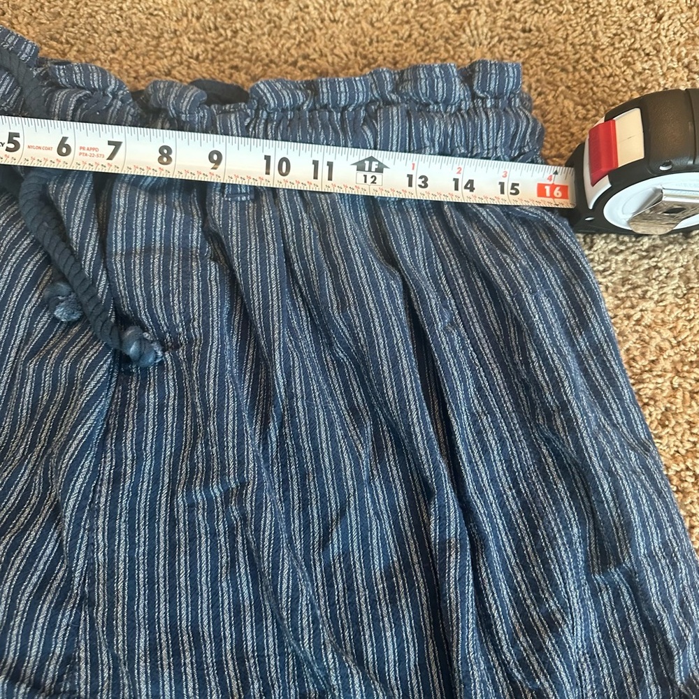 Free People Women’s Runyon Oversized Blue Striped Harem Wide Leg Pants Size XS - Picture 8 of 10